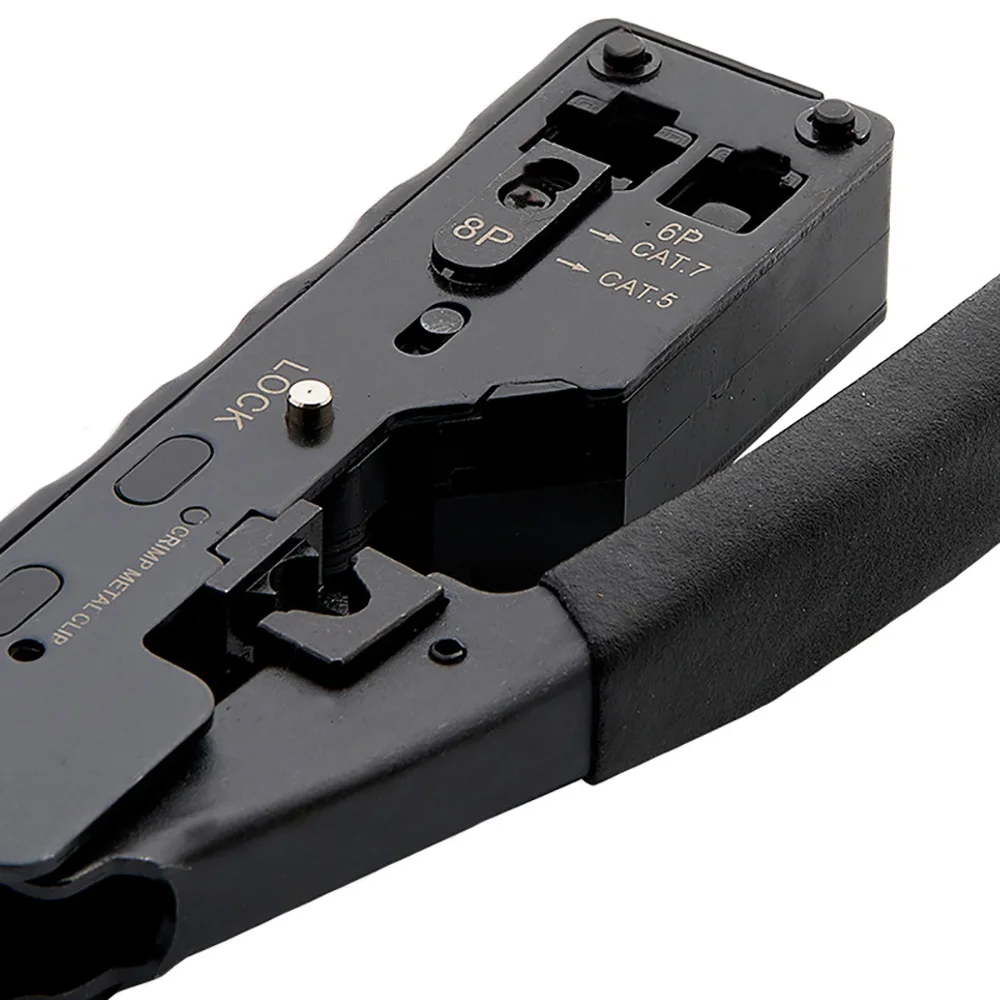 OULLX Crimpen Werkzeuge Cat7 RJ45 Stecker Netzwerk Kabel Zangen Schwalbenschwanz Clamp Cat5 Cat5e Cat6 Cat6A Multifunkti Kristall Kopf Werkzeug – Detail 5