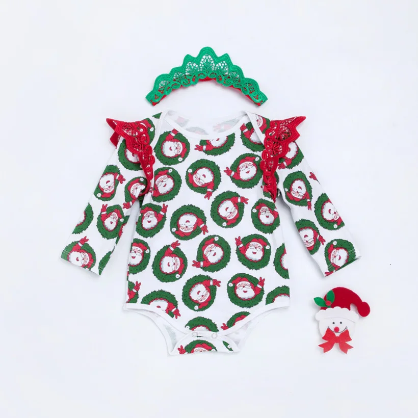 Newborn Baby Bodysuit Girls Christmas Clothes New Cotton Deer Baby Bodysuits Long Sleeve Baby Body Toddler Jumpsuit