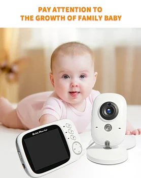 

Night Vision Temperature Sleeping Monitor Wireless Video Color Baby Monitor 3.2 inch High Resolution Baby Nanny Security Camera