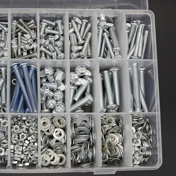 

24 Grids M3 M4 M5 M6 Bolts Screws Nuts Hex Button Head Gasket Kit Set MU8669
