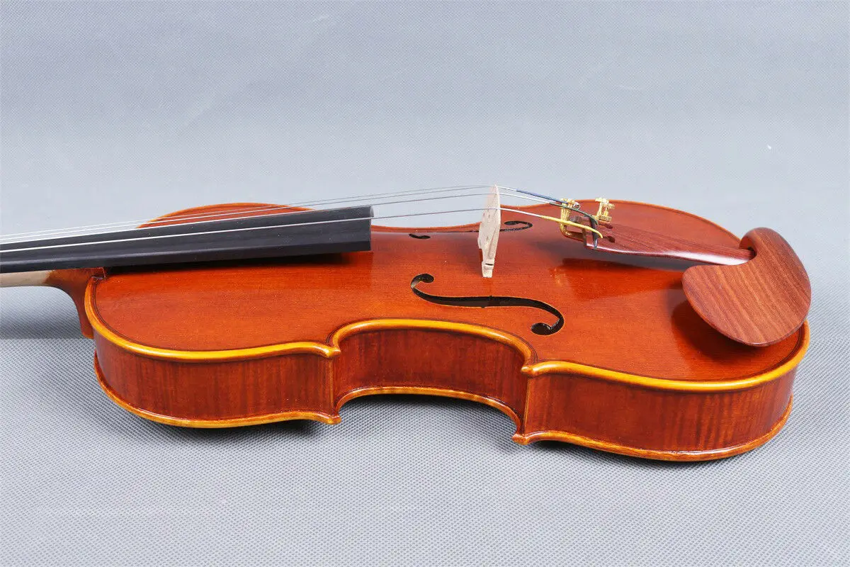 Мастер скрипки 4/4 тигровый клен ручной работы Stradivari Скрипка чехол Лук#414