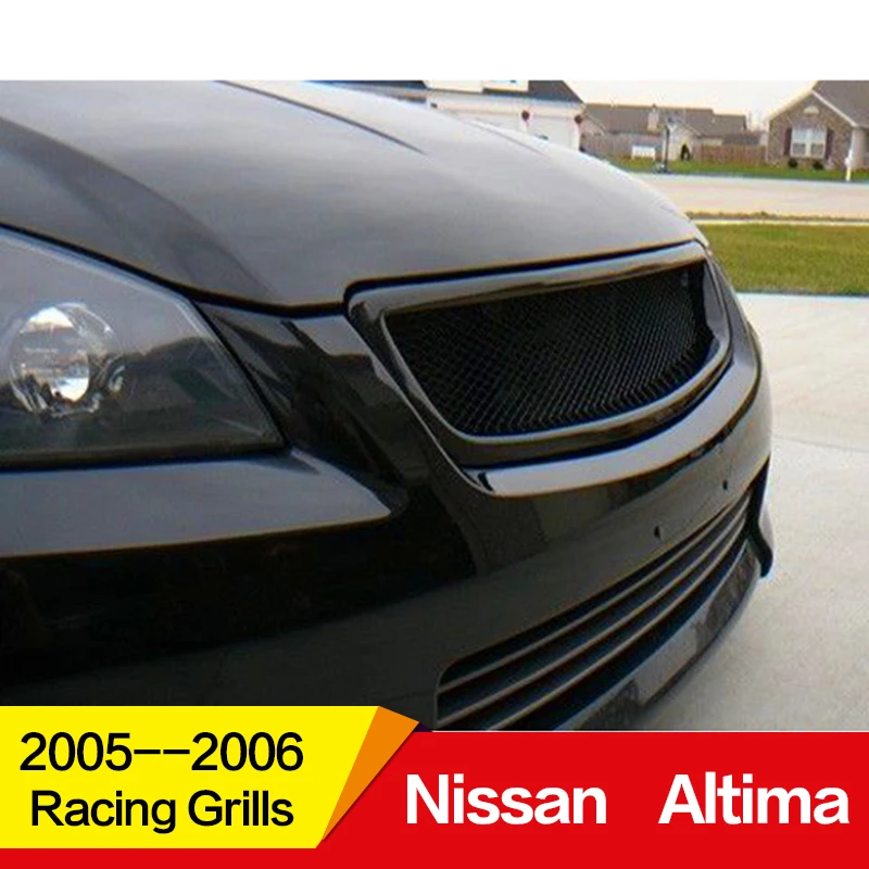 

Use for Nissan Altima Racing Grills 2005 2006 Year carbon fibre Front Center Racing Grille Cover accessorie body kit
