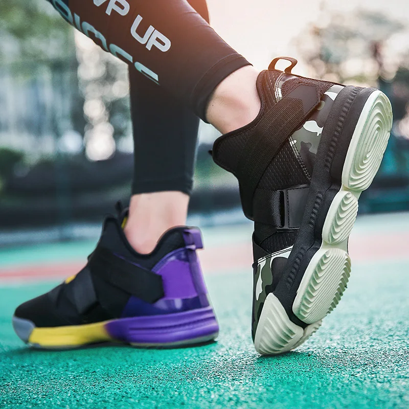 Лидер продаж, Баскетбольная обувь, удобные высокие ботинки для тренировок в тренажерном зале, ботильоны, уличные мужские кроссовки, спортивная обувь