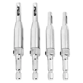 

Puncher Hole Hinge Drill Bits Cutter Drilling Tool Durable Portable Practical Metal Silver Power Tools Carpentry