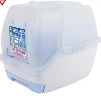 

Cat Sand Pot Fully Sealed Extra Large Splash-proof Cat Toilet Cat Sand Pot Double Sealed Tio530ft