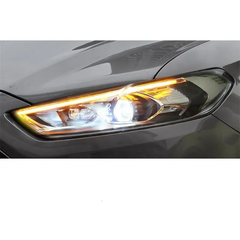 Аксессуары для указателей поворота, ходовые Neblineros Para, автомобильные Drl светодиодные Запчасти, Cob фары, автомобильные фары в сборе для Ford Mondeo