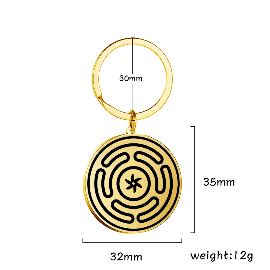 VASSAGO Roue D'Hécate Porte-clés Pour Femme Hommes