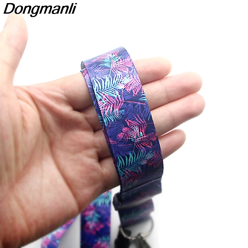 PC204 Модные фиолетовые листья брелок бейдж со шнурком ID Lanyards/Мобильный телефон Веревка/ключ нашейные ремешки Ремешки