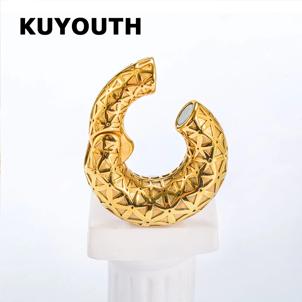 Kuyouth-brinco infantil de aço inoxidável, 2 peças,