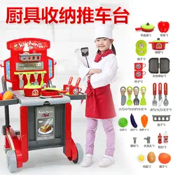 Маленькая модель Ling Ever Cook для девочек, каждая семья, детская игрушка, пластиковая резка овощей, есть 3-6 путешествий, Lugguge, 2 года