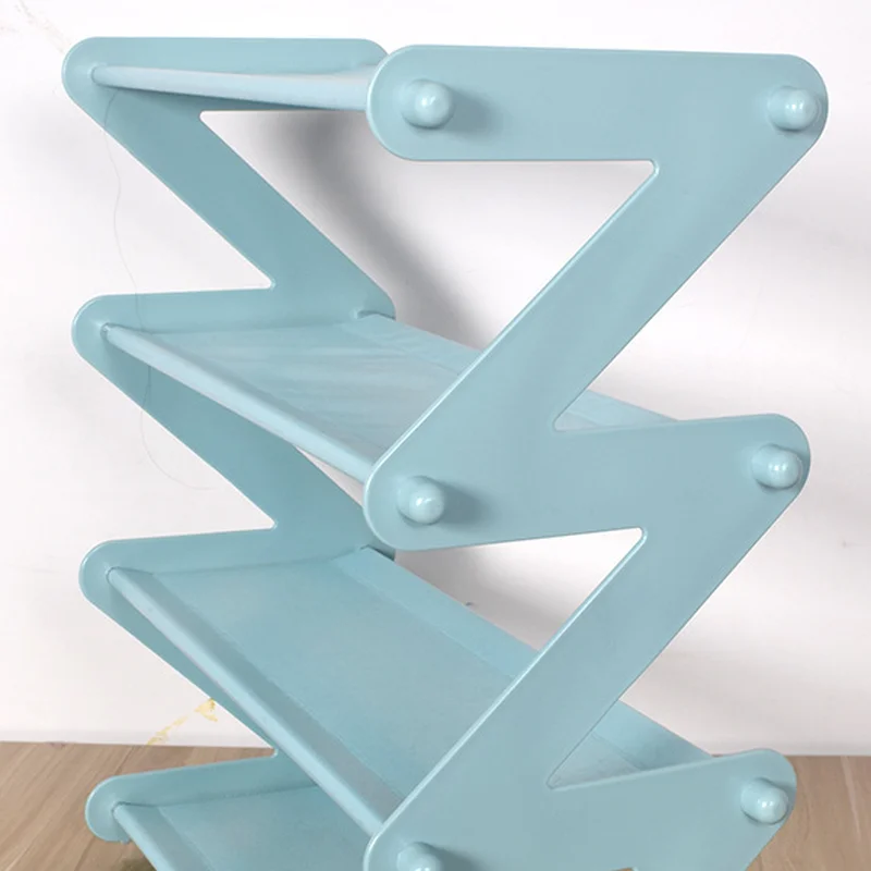 Stainless Steel "Z" Shape Shoes Rack Multi-layer Assembly Non-woven Storage Holders Bookshelf Home Shoe Cabinet Organization
