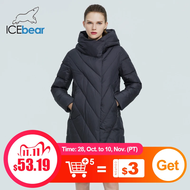 ICEbear Зима 2020 женская куртка с капюшоном Новая мода женская куртка высокого качества бренд женской одежды GWD20149D|Парки| | АлиЭкспресс