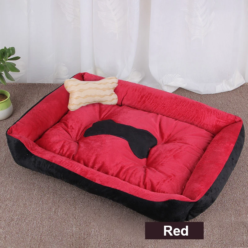 Водонепроницаемый Оксфордский моющийся домик для щенков для маленьких и средних собак, влагостойкие квадратные кровати для собак, инструменты для домашних животных - Цвет: style 2 black red