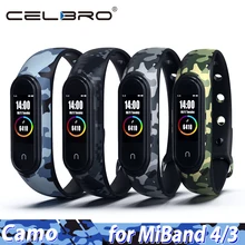 Для Xiaomi mi Band 4 ремешок band 4 mi Band 4 3 браслет силиконовый камуфляж Замена ремешка Карлос Корреа аксессуары Замена 4