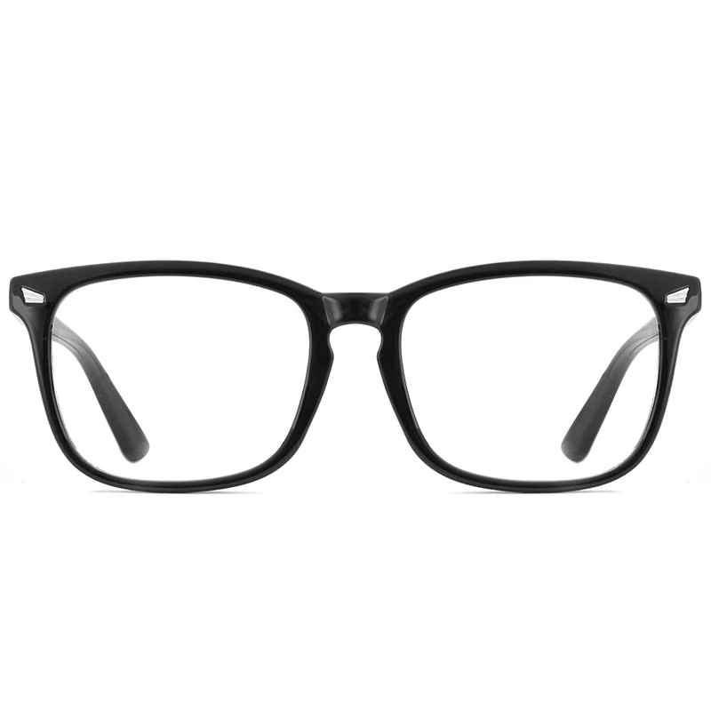 C1 Bright Black Pro Acme квадратные очки для компьютера/анти синий светильник очки/Компьютерные очки для мужчин и женщин/анти радиационные очки PC1396 - Цвет оправы: C1 Bright Black