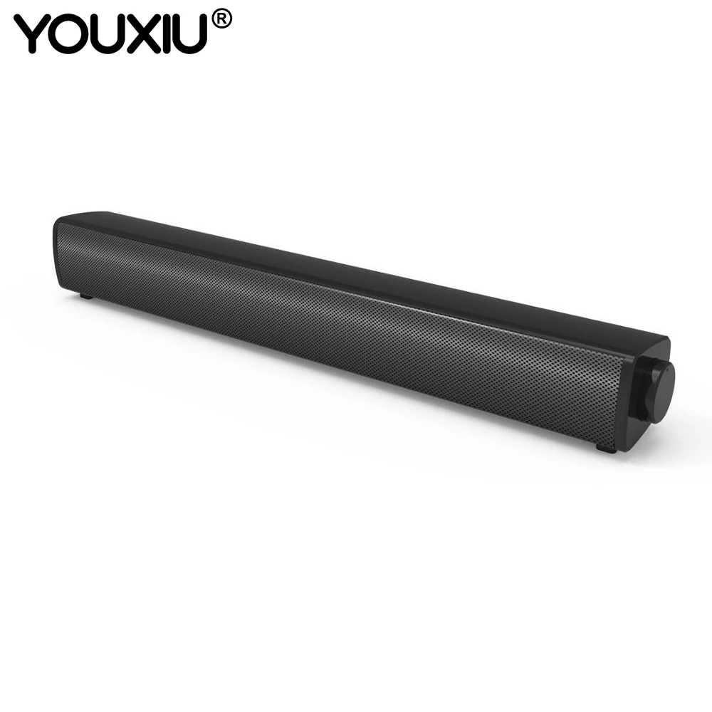 

YOUXIU Computer Soundbar USB Portable Speaker 3D Stereo Surround System Powered Loudspeaker Wired Sound Bars for Notebook Tablet