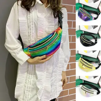 

Brand New Women Girls Fashion Dazzle Colour PU Leather Waist Pack Fanny Bag Pouch Travel Bum Chest Bag