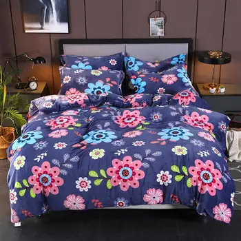 

Duvet Cover Set with Pillowcase 100% Microfiber Coral Fleece Fabric Quilt Covers Breathable and Soft High Quality Anti Pilling