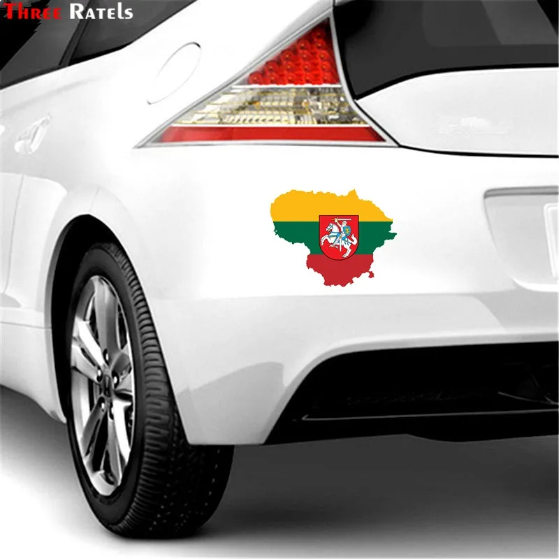 Три ratels FTC-706# Национальный флаг герб Литва оконная Настенная Наклейка на автомобиль наклейка ПВХ водонепроницаемый