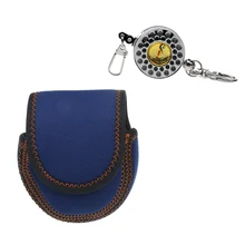 Портативный Открытый Рыболовная катушка чехол сумка и нахлыстом рыболовный Zinger втягивающее устройство