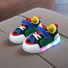 Новинка; сезон весна-осень; Светящиеся кроссовки для девочек; детская Баскетбольная обувь с подсветкой; Светящиеся кроссовки для мальчиков