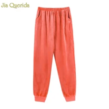 Фланелевая пижама с Pantalon; зимние домашние штаны; теплая Пижама; плотные уютные Фланелевые штаны для сна; фланелевая одежда для сна для женщин