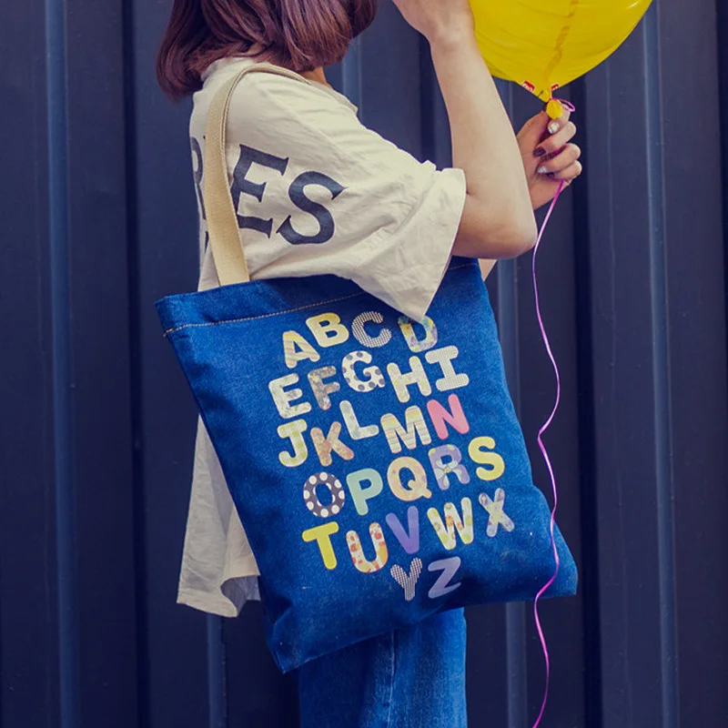 Экспортный заказ Ограниченная серия ковбой плечо высокой четкости цифровой буквенный печатный мешок ткани напрямую от производителя W