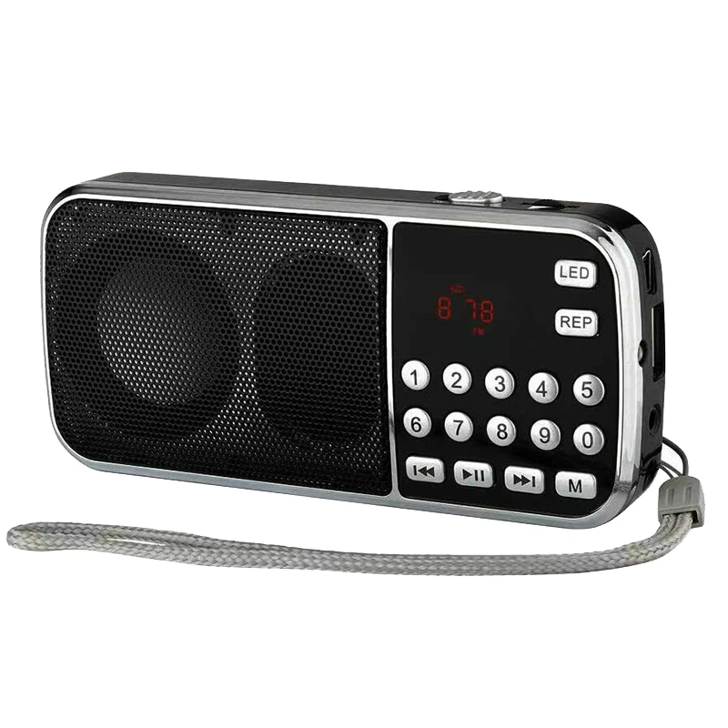 Двойной перезаряжаемый портативный карманный мини-приемник AM FM с автоматическим