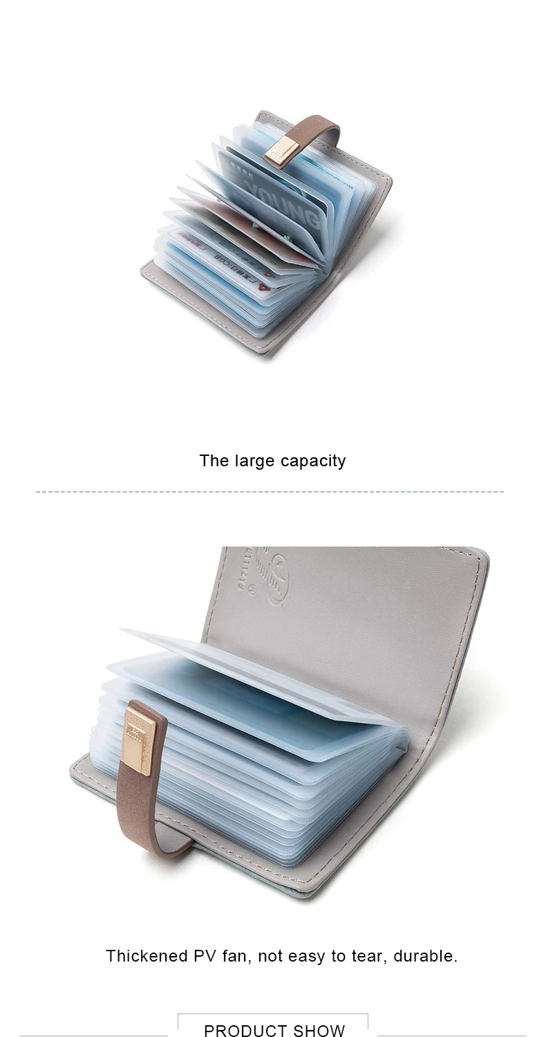 20 Slots Women Card Holder High Quality Ladies Credit Card Wallet Female Fashion PU Leather Small Business Card Case Cover
