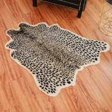 Автомобильные коврики для дома обувь для активного отдыха больших модный ковер моделирование Гостиная мягкий Кухня Искусственный Мех животных с леопардовым принтом