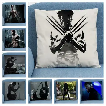

X-Men Wolverine Soft Short Plush Cushion Cover Pillow Case for Home Sofa Car Decor Pillowcase X-Men Wolverine 45X45CM