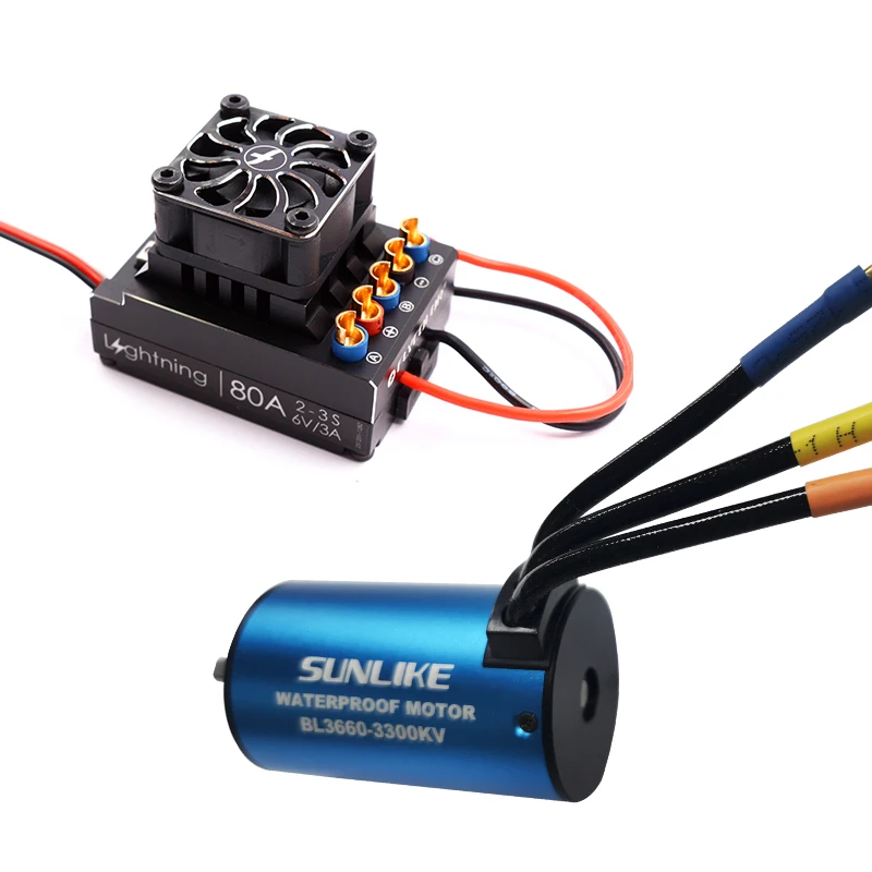 Бесщеточный двигатель SUNLIKE SL3660 3300KV 3800KV 60A 80 бесщеточный Электрический контроллер