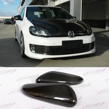 

Golf 6 GTI Carbon Fiber 3M Car Styling Rear Mirror cap cover trim for Volkswagen