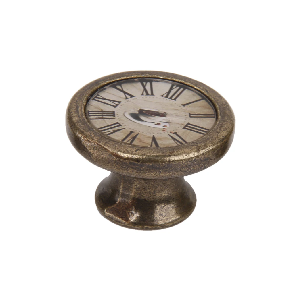 Kit Da 8 Pomelli Vintage In Lega Di Zinco, Bronzo Antico, Diametro 26 Mm, Con Viti, Per Cassetti E Armadi