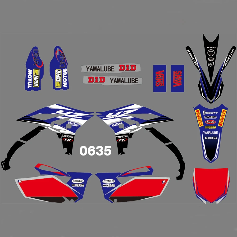

For YAMAHA YZF250 2010-2013 Graphics Decals Stickers Custom Number Name 3M Full Motorcycle Backgrounds Stickers Accessories