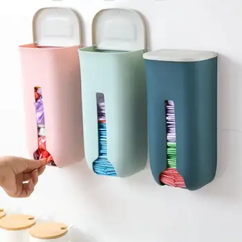 

18L Nordic Garbage Bag Storage Box Bathroom Wall Hanging Storing Rack With Cover Storage Rack Kitchen Organizer Garbage Bag Box