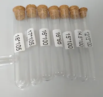

Plastic Test Tube With Cork Stopper 4-inch 15x100mm 11ml Clear ,Food Grade Cork Approved , Pack 100 , All Size Available In Our