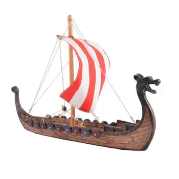 

Pirate Ship Boat Ornament Retro Boat Crafts Statue Model Kids Toys Home Decoration Innovative Gift For Living Room Office