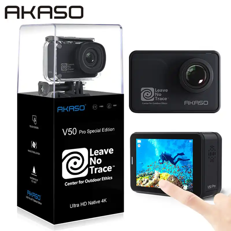 Akaso V50 Pro Se Action Camera Leave No Trace Special Edition Touch Screen 4k60 Waterproof Camera Sports Cam Eis Remote Control Sports Action Video Camera Aliexpress