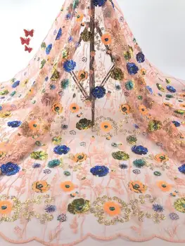 

best quality DiuDiu-32.8821 embroidered African Tulle Lace Fabric African French Lace Fabric with embroidery