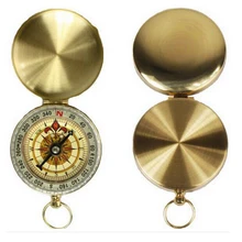 Классический карманный медный компас-раскладушка, водонепроницаемый светящийся Компас для выживания для кемпинга, пешего туризма, путешествий