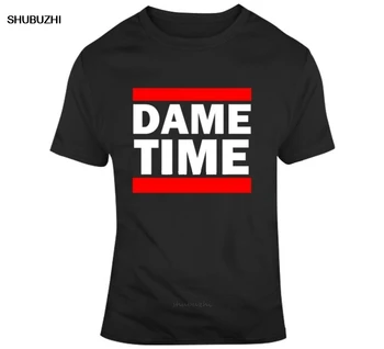 

Damian Lillard Run Dame Time Portland Fan T Shirt male brand teeshirt men summer cotton t shirt