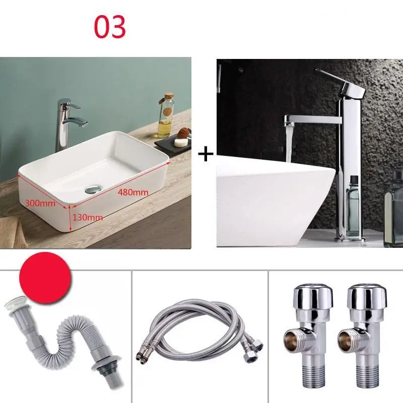Туалет Salle De Bain Vanity Wasbak Waschbecken Fregadero Wastafel Pia Para Evier Куба Banheiro Ванная комната раковина умывальник раковина - Цвет: Version C