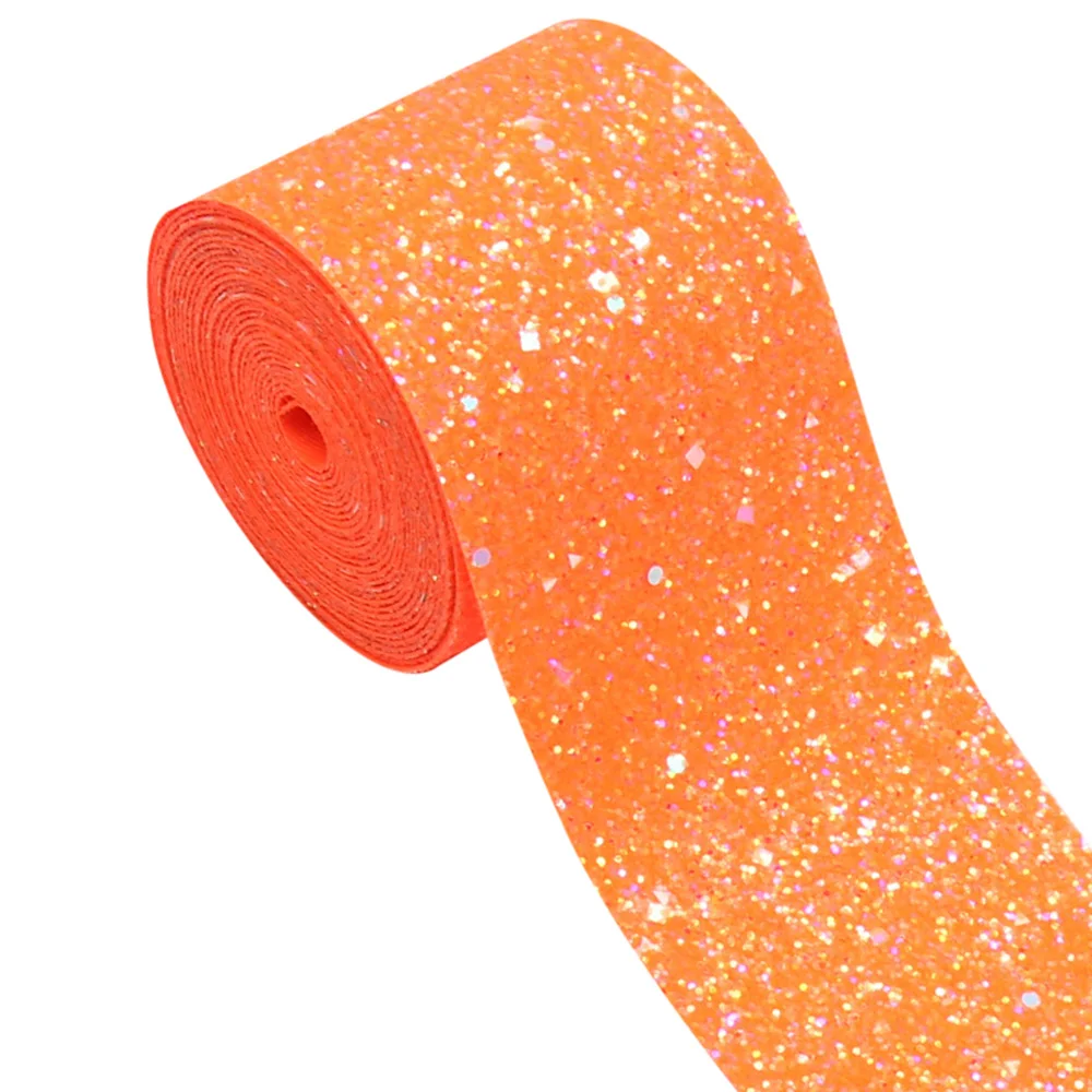 2Y/Лот, 3 дюйма, 75 мм, цветная Блестящая лента, сделай сам, заколки для волос, аксессуары, сделай сам, сумка, материал для праздничного украшения, материал для подарков, упаковка - Цвет: 668 orange