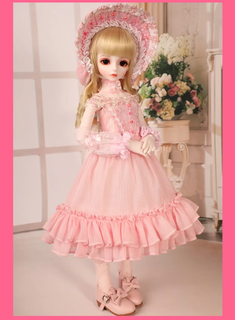 1/4 масштаб BJD Кукла милый ребенок милая девочка BJD/SD смола фигурка кукла DIY модель игрушка подарок. Полный набор с одеждой, обувью, париком A0134bory