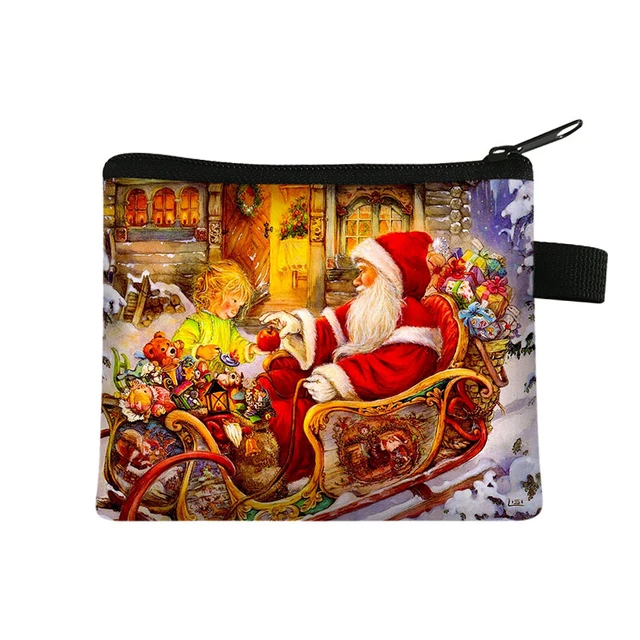 Amazon.com: GIFTPUZZ Christmas Santa Claus Long Wallet for Women Slim Purse  PU Leather Clutch Zip Around Cards Phone Holder Green for Outdoor Travel  Handbag Holiday Party Decor : Clothing, Shoes & Jewelry
