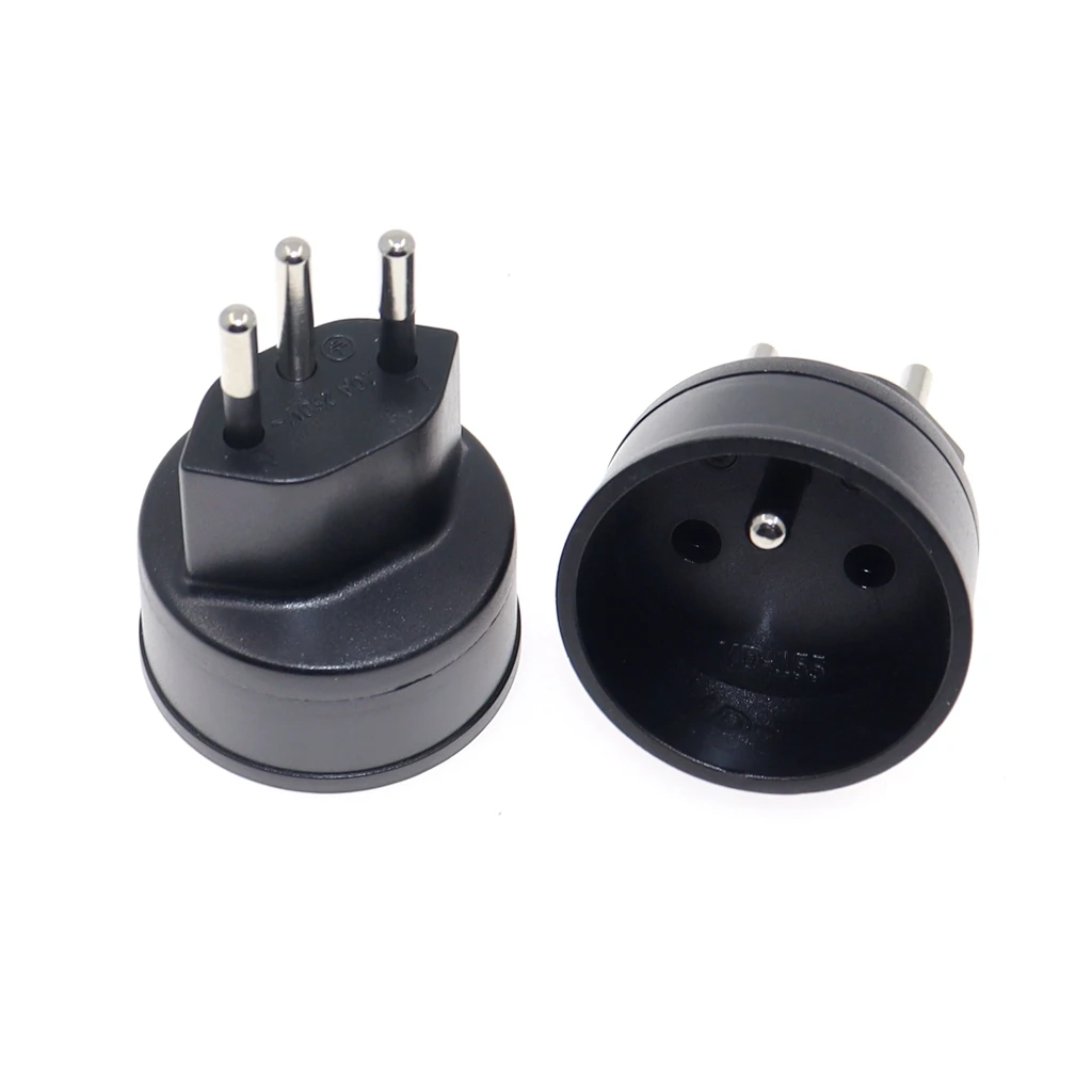 European France TO Swiss plugs Travel Adapter 3 pin plug 10A 250V Power Plug EU to Switzerland Electrical Plug