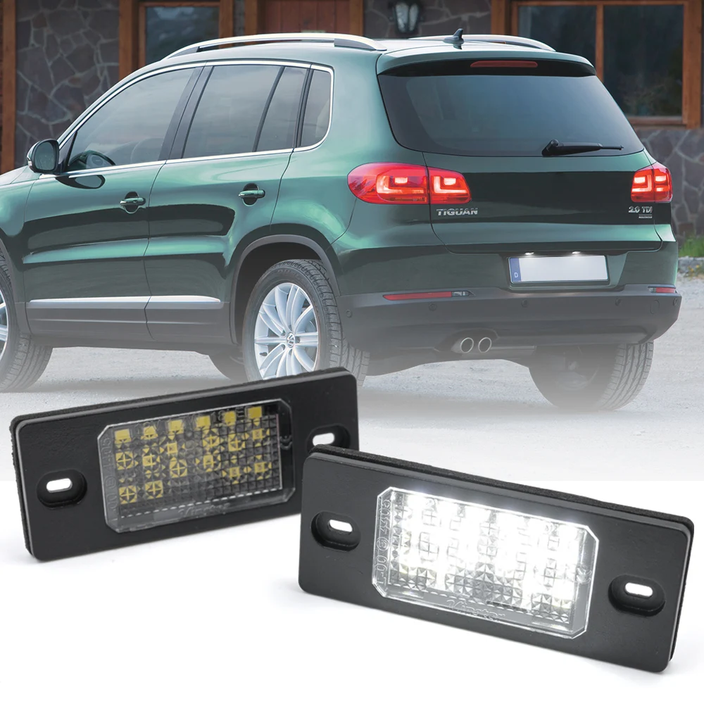 1 пара Canbus без ошибок белый 18SMD светодиодный номерной знак для VW Touareg Tiguan Golf 5 Passat