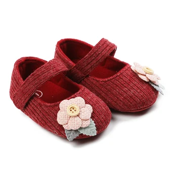 

Kids Baby Girl Soft Sole Crib Shoes Flower Cotton Prewalker Shoes Newborn Shoes First Walker Summer Shoes 0-18 Months