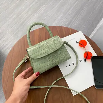 

2020 Women Shoulder Bag Pu Leather Crocodile Pattern Brief Women Casual Summer Travel Messenger Bags for Women Crossbody Bags